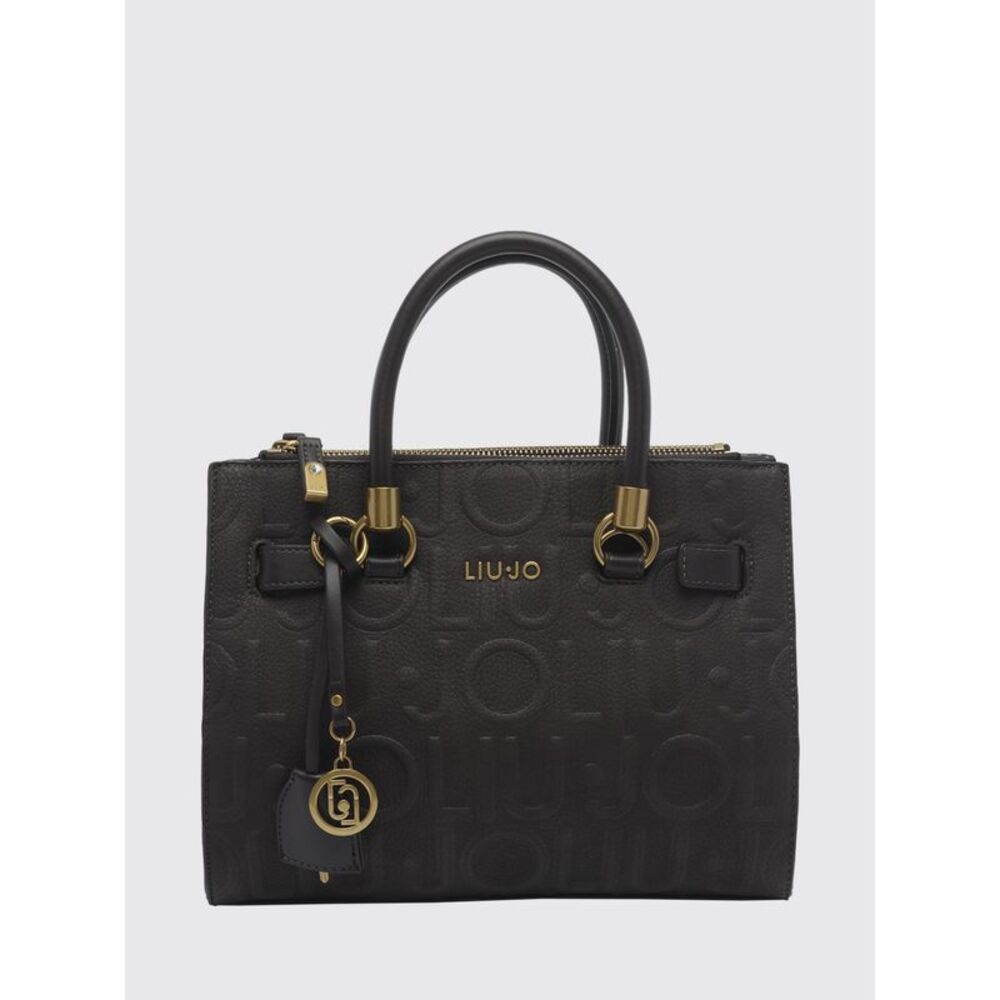 Liu Jo Women Liu Jo Grained Faux Leather Handbag With Monogram And Logo Charm